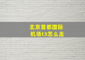 北京首都国际机场t3怎么走