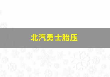 北汽勇士胎压