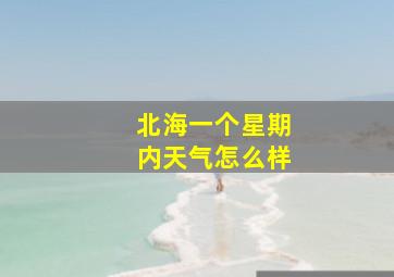 北海一个星期内天气怎么样