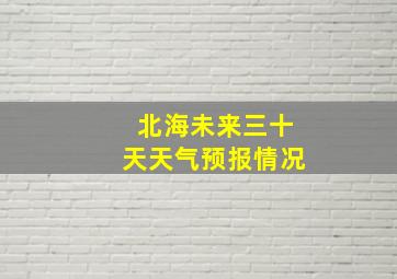 北海未来三十天天气预报情况