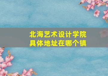 北海艺术设计学院具体地址在哪个镇