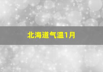 北海道气温1月