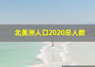 北美洲人口2020总人数