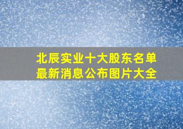 北辰实业十大股东名单最新消息公布图片大全