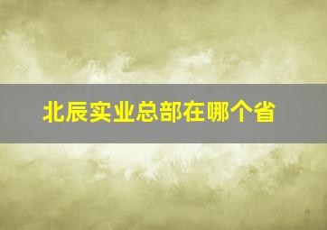 北辰实业总部在哪个省