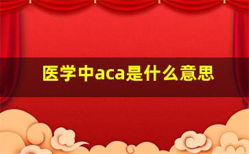 医学中aca是什么意思