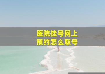 医院挂号网上预约怎么取号