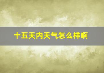 十五天内天气怎么样啊