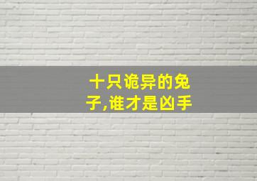 十只诡异的兔子,谁才是凶手