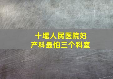 十堰人民医院妇产科最怕三个科室