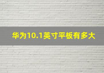 华为10.1英寸平板有多大