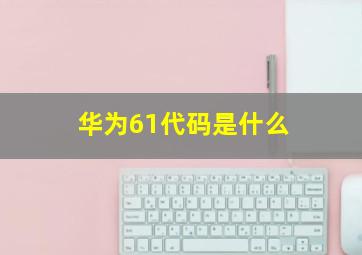 华为61代码是什么