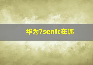 华为7senfc在哪