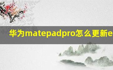 华为matepadpro怎么更新emui11