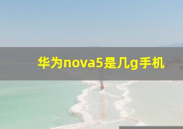 华为nova5是几g手机