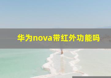 华为nova带红外功能吗