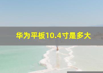 华为平板10.4寸是多大