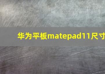 华为平板matepad11尺寸