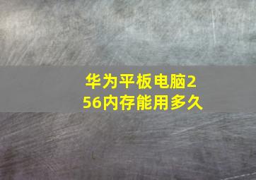 华为平板电脑256内存能用多久