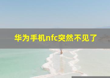 华为手机nfc突然不见了