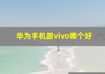 华为手机跟vivo哪个好