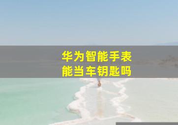 华为智能手表能当车钥匙吗