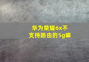 华为荣耀6x不支持路由的5g嘛