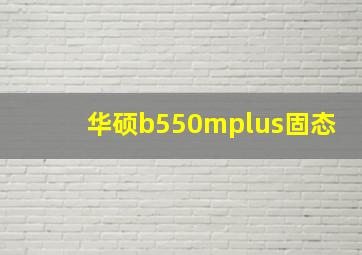 华硕b550mplus固态