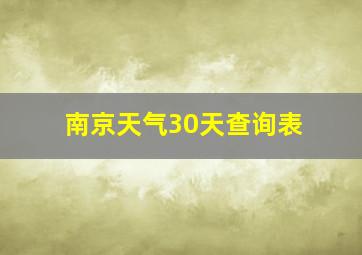 南京天气30天查询表