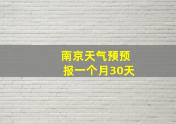 南京天气预预报一个月30天