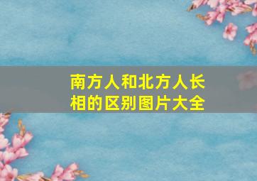 南方人和北方人长相的区别图片大全