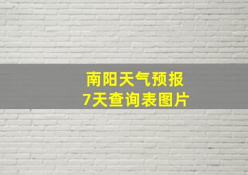 南阳天气预报7天查询表图片