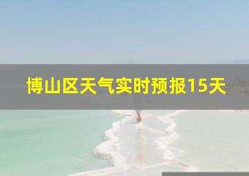 博山区天气实时预报15天