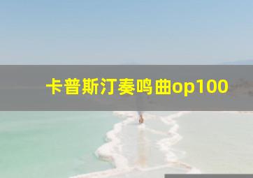 卡普斯汀奏鸣曲op100