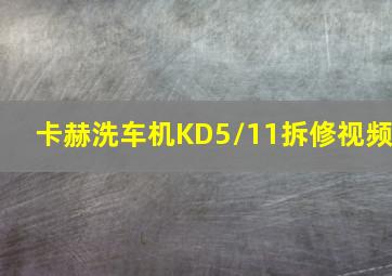 卡赫洗车机KD5/11拆修视频