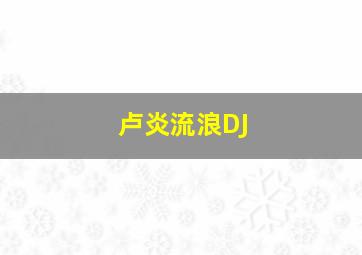 卢炎流浪DJ