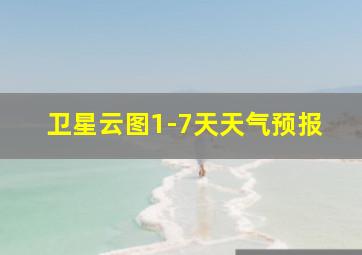 卫星云图1-7天天气预报