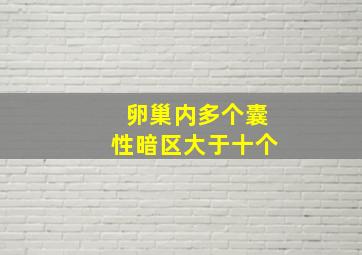 卵巢内多个囊性暗区大于十个