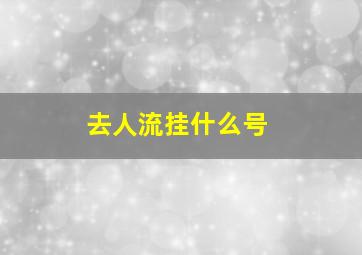 去人流挂什么号