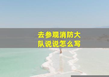 去参观消防大队说说怎么写