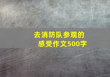 去消防队参观的感受作文500字