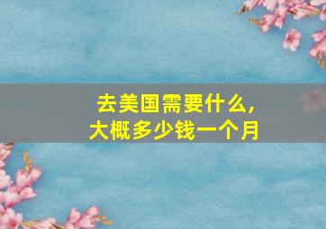 去美国需要什么,大概多少钱一个月