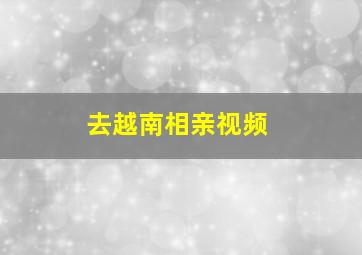 去越南相亲视频