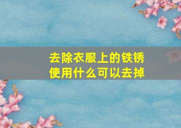 去除衣服上的铁锈使用什么可以去掉