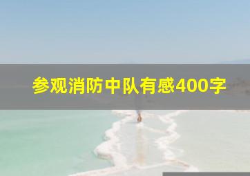 参观消防中队有感400字