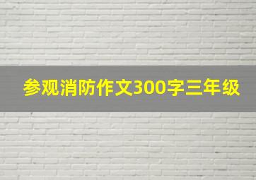 参观消防作文300字三年级