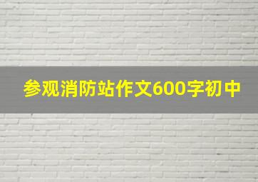 参观消防站作文600字初中