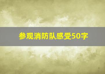 参观消防队感受50字