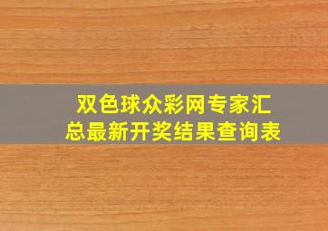 双色球众彩网专家汇总最新开奖结果查询表