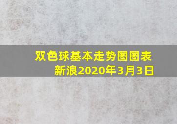 双色球基本走势图图表新浪2020年3月3日